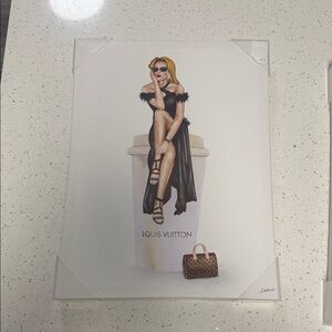 Louis Vuitton Elegant Black Dress Art Print